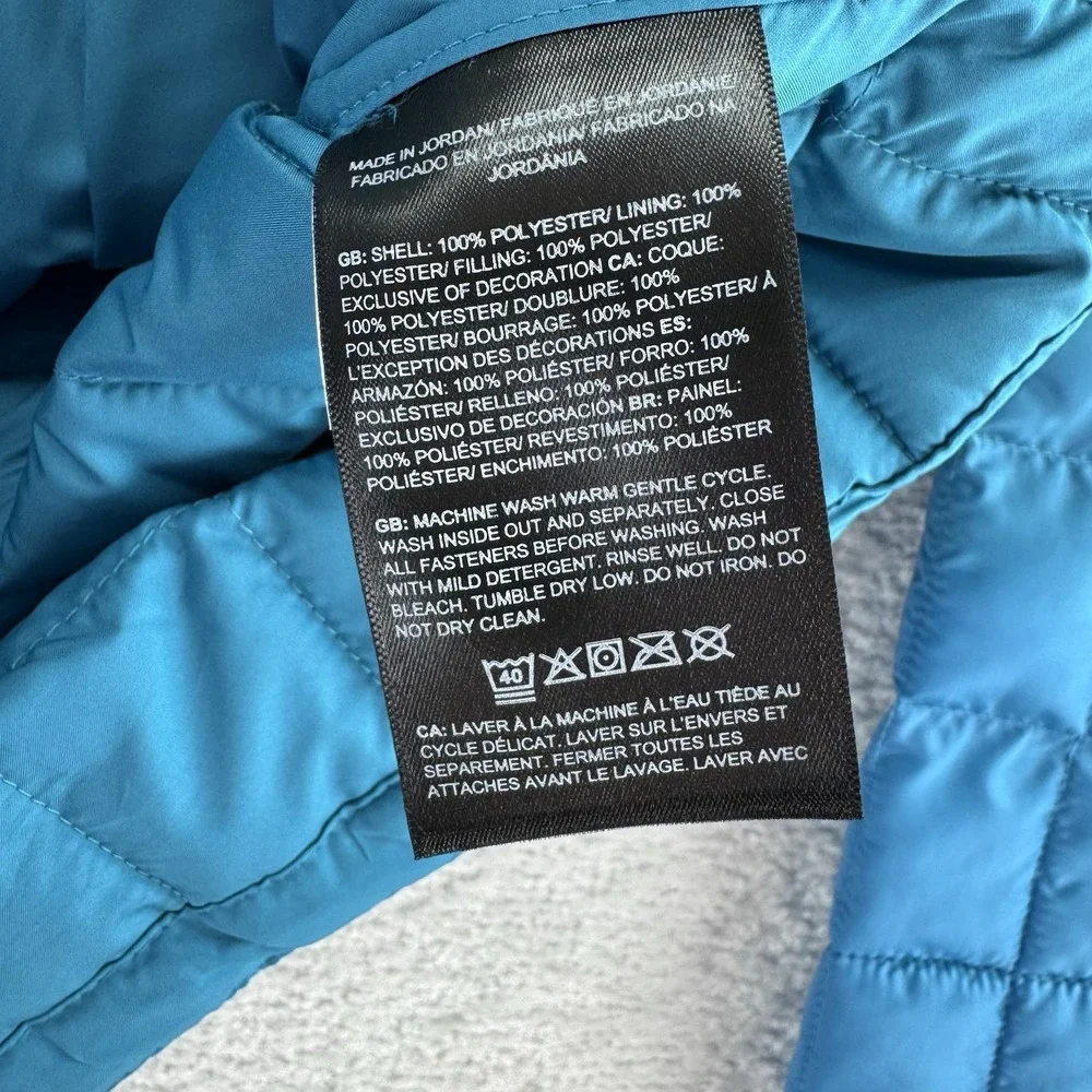 The North Face Thermoball Insulated Puffer Jacket Mens Large Digital Steel Blue
